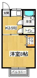 第二立岩ハイツ【2階】の間取り