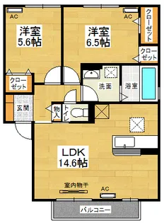 ウェストコートA棟【2階】の間取り