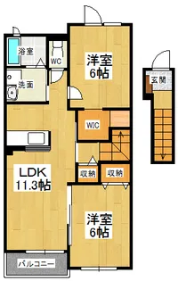 グランメール2【2階】の間取り