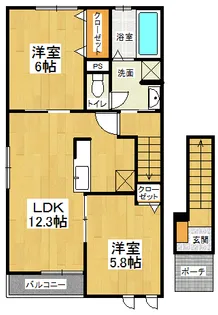 プルミエ Ⅰ【2階】の間取り