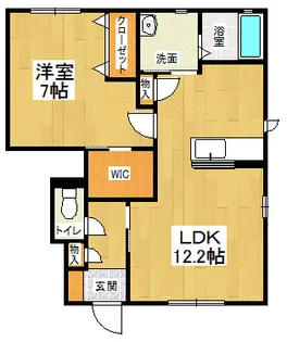 サニーコートB【1階】の間取り