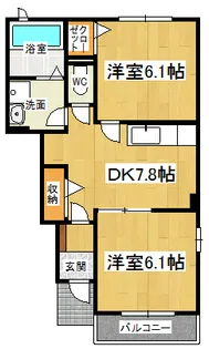 ユーズガーデン1【1階】の間取り