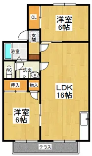 セジュール泉【102号室】の間取り