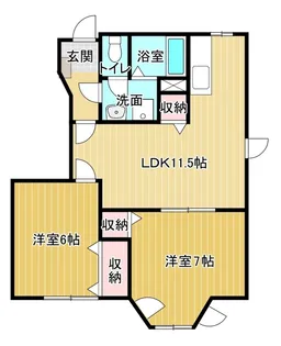 グリーンヒルTADA B【1階】の間取り