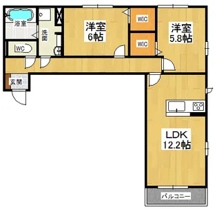 アムール21 F棟【2階】の間取り