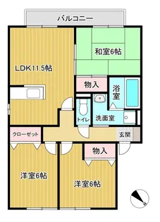 サンコートC棟【101号室】の間取り