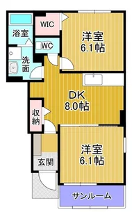 グリーンテラスA【1階】の間取り