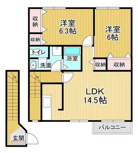 シーサイドパークB【2階】の間取り