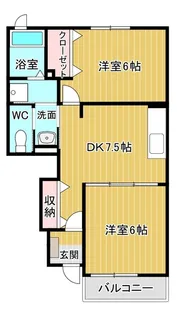 グレイスフルB【1階】の間取り