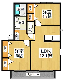 コンフォートヴィラ3【2階】の間取り