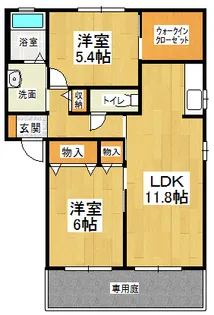 メゾンブランシュC【1階】の間取り