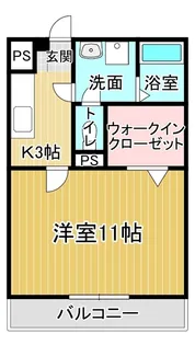 ドミール参番館1【3-B号室】の間取り