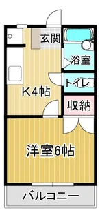 コーポサンクチュアリー【202号室】の間取り