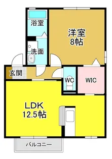 ボヌール【201号室】の間取り