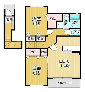 エピーメロンD【2階】の間取り