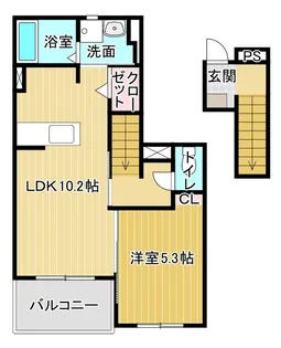 マリオ北島C【2階】の間取り