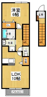 グレースコートB【2階】の間取り