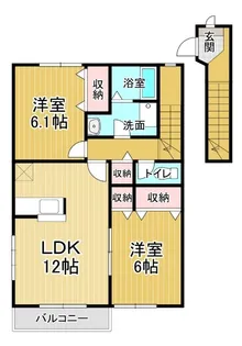 ラフィナートエスパシオA【2階】の間取り