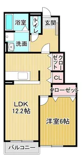 ドゥ・プルミエールB【102号室】の間取り