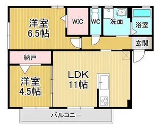 トアエーユB【1階】の間取り