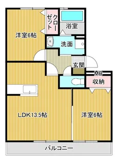 グランパルク【105号室】の間取り