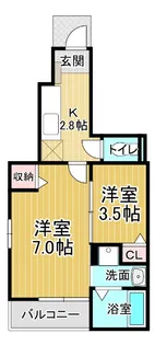 ゴールドハウス1【1階】の間取り