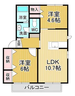 シャーメゾン藍住D【2階】の間取り
