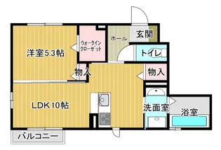 アヴニール優 A棟【102号室】の間取り