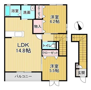 サニーコートA【2階】の間取り