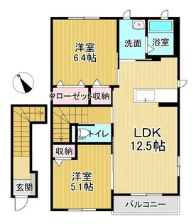 シャーメゾンエーデルハイム D棟【2階】の間取り