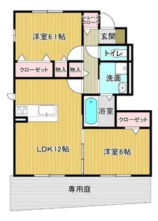 ヴェルドミール【1階】の間取り
