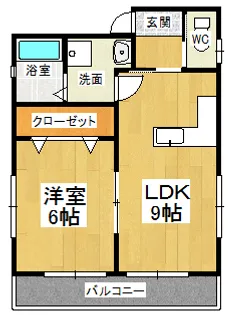 フラット弥山【201号室】の間取り