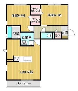 ヴェルドミール Ⅱ【2階】の間取り