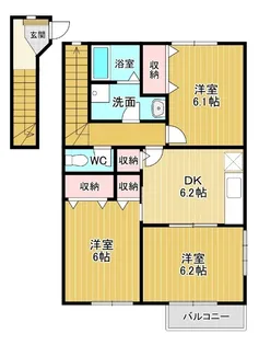 アルバA【2階】の間取り