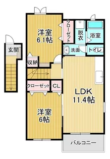 プランドール ドゥー【2階】の間取り