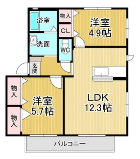 バリュージュ2【2階】の間取り