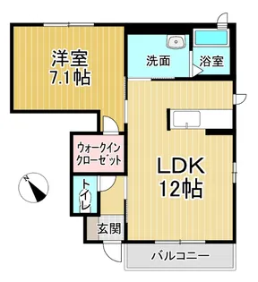 シャーメゾンイストピアA【101号室】の間取り