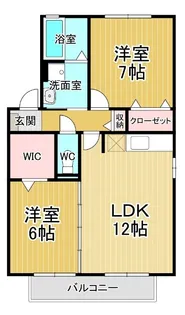プラザ シャルムB【2階】の間取り