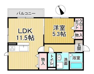WIT CUBE B棟【205号室】の間取り