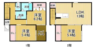 徳島県板野郡北島町中村字岸ノ上【一戸建】の間取り