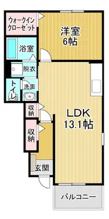 アンジュボヌール【1階】の間取り