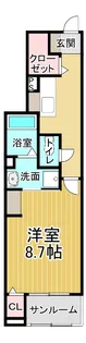 オーバラル【1階】の間取り