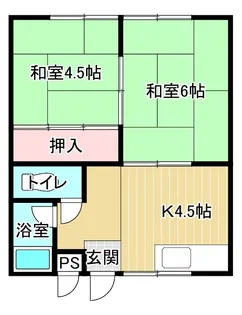 コーポ海苑【2号室】の間取り
