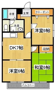 グリーンハイツ岡崎【201号室】の間取り