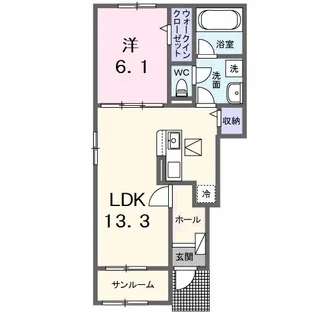 サン・メゾン E【1階】の間取り