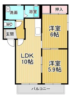 フレンドリーB【2階】の間取り