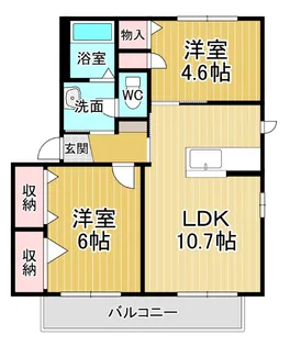 シャーメゾン藍住B【2階】の間取り