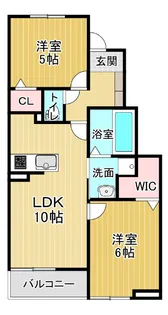 ボヌールハナA【1階】の間取り