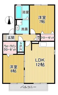 プラザ・シャルムB【1階】の間取り