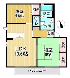 バリュージュ萌芽D【1階】の間取り